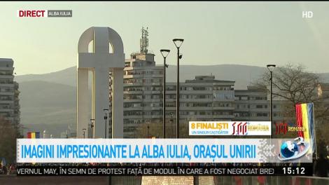 Klaus Iohannis, patriarhul Daniel și patriarhul Ierusalimului , prezenți la ceremoniile de la Alba Iulia. Președintele a inaugurat monumentul Centenarului Marii Uniri