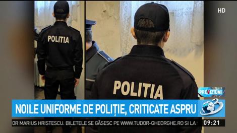 Noile uniforme de poliţie, criticate aspru