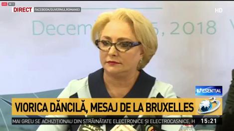 Declaraţia făcută de Viorica Dăncilă la Bruxelles