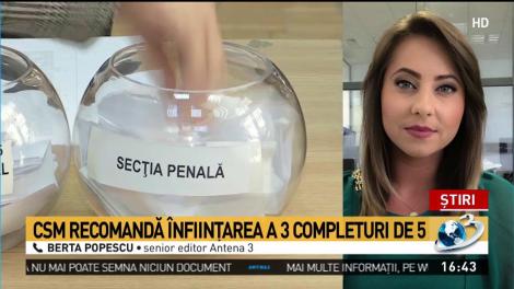 Lovitură pentru judecătorii &Icirc;naltei Curți! Consiliul Suprem al Magistraturii recomandă trei completuri de cinci