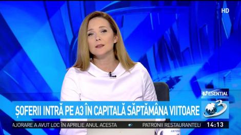 Şoferii intră pe A3 &icirc;n Capitală săptăm&acirc;na viitoare