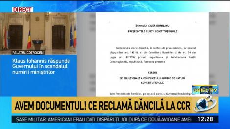 Avem documentul. Ce reclamă Dăncilă la CCR