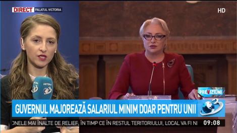 Guvernul majorează salariul minim doar pentru unii