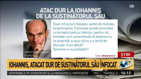 Cristian Tudor Popescu, atac dur la Iohannis