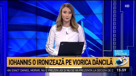 Iohannis o ironizează pe Viorica Dăncilă: E drăguț discursul cu pacea mondială