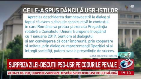 Surpriza zilei - Discuţii PSD-USR pe codurile penale