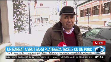 Un bărbat a vrut să-şi plătească taxele cu un porc