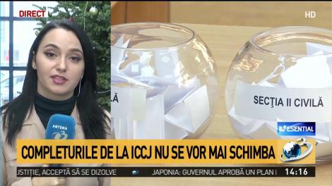 Completurile de la ICCJ nu se vor mai schimba
