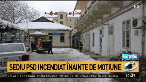 Sediu PSD incendiat &icirc;nainte de moţiune