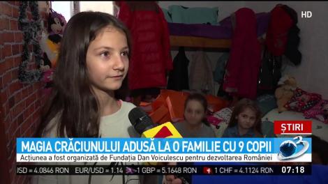 Magia Crăciunului adusă la o familie cu 9 copii