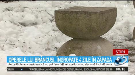 Operele lui Br&acirc;ncuşi, &icirc;ngropate 4 zile &icirc;n zăpadă