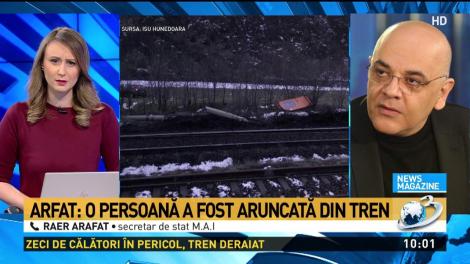 Raed Arafat, noi detalii despre trenul deraiat în județul Hunedoara: „O persoană a fost aruncată din tren”