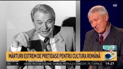 Mircea Diaconu, mărturii prețioase pentru cultura rom&acirc;nă: &bdquo;Momentele actoricești ale fiecărei generații intră &icirc;n conștiință publică&rdquo;