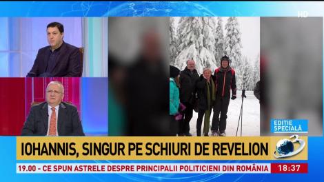 Iohannis, singur pe schiuri de Revelion