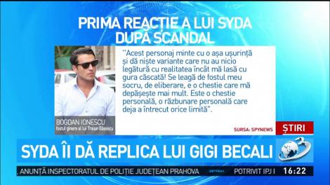 Syda îi dă replica lui Gigi Becali