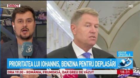 Prioritatea lui Iohannis, benzina pentru deplasări