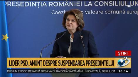 Rovana Plumb, anunț despre suspendarea președintelui