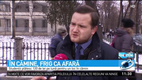 Studenţii tremură de frig &icirc;n cămine din cauza unei defecţiuni