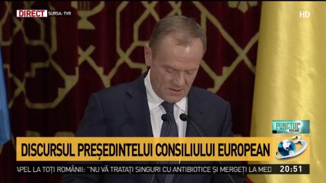 Discurs Donald Tusk în limba română:  ”Prima mașină a familiei mele a fost Dacia 1300”