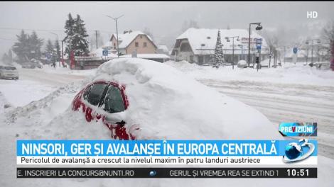 Ninsori, ger şi avalanşe în Europa Centrală