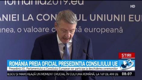 Rom&acirc;nia preia oficial preşedinţia Consiliului UE