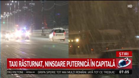 Ninsoare puternică &icirc;n Capitală