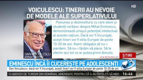 Eminescu &icirc;ncă &icirc;i cucereşte pe adolescenţi