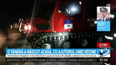 T&acirc;nără &icirc;n travaliu, izolată &icirc;n nămeți.