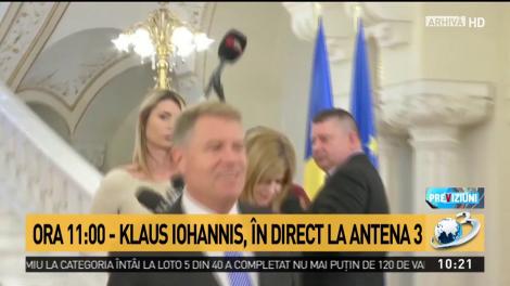 Ora 11: Klaus Iohannis &icirc;n direct la Antena 3