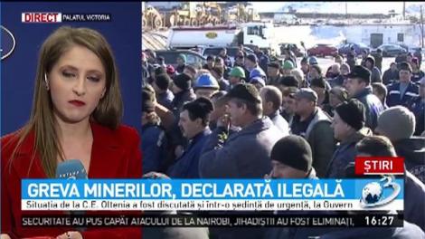 Greva minerilor, declarată ilegală