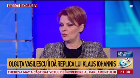 Sinteza zilei. Lia Olguța Vasilescu &icirc;i dă replica lui Klaus Iohannis