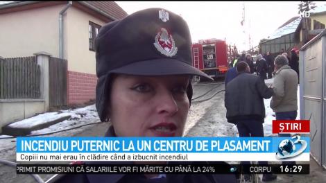 Incendiu puternic la un centru de plasament din Oradea