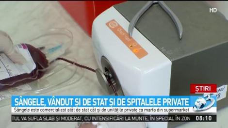 S&acirc;ngele, v&acirc;ndut şi de stat şi de spitalele private
