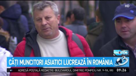 C&acirc;ţi muncitori asiatici lucrează &icirc;n Rom&acirc;nia