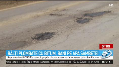 Bălţi plombate cu bitum, bani pe apa s&acirc;mbetei