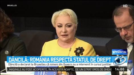 Dăncilă: România respectă statul de drept