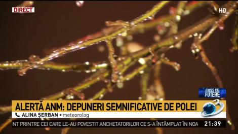 Ploi, vânt puternic și depuneri semnificative de polei, în următoarele ore, în București și în alte opt județe! Meteorologii au emis cod portocaliu de vreme rea