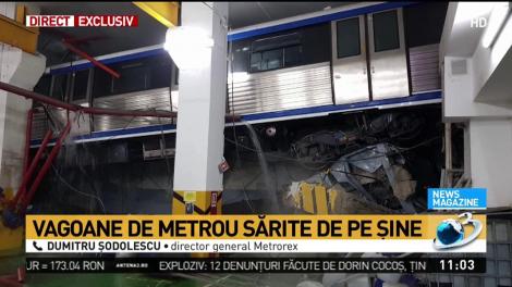 De ce a sărit de pe șine metroul de la Depoul Berceni! Directorul Metrorex a explicat totul: ”S-ar putea să fie o manevră greșită”