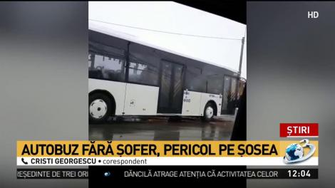 Imagini șocante în Ploiești. Un autobuz a circulat zeci de metri fără șofer. Bărbatul a alergat disperat să îl oprescă, dar fără succes