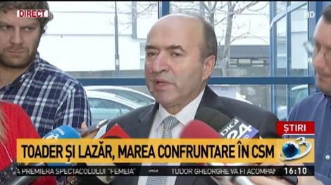 Toader și Lazăr, marea confruntare &icirc;n CSM.