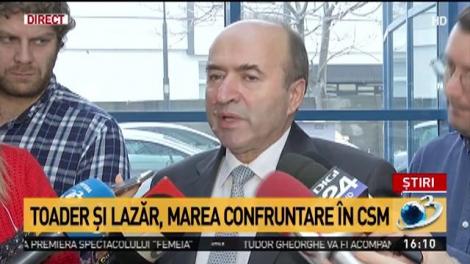 Toader și Lazăr, marea confruntare în CSM.