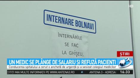 Caz revoltător la Spitalul de Urgenţă Târgu Jiu! Un medic se plânge de salariu și refuză pacienți