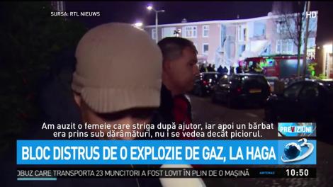 Bloc distrus de o explozie de gaz, la Haga