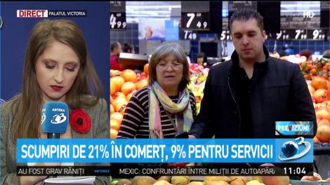 Prețurile continuă să crească! Scumpiri de 21% în comerț și de 9% în servicii