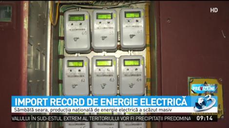 Import record de energie electrică