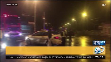 Trei polițiști și un jandarm au ajuns la spital &icirc;n urma unui accident grav petrecut &icirc;n București