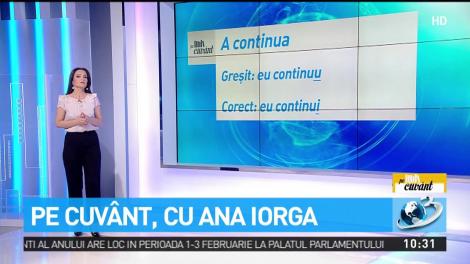 &bdquo;Eu continuu&rdquo; sau &bdquo;eu continui&rdquo;