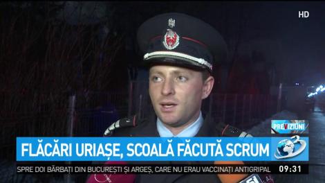 Incendiu la o școală din Iași