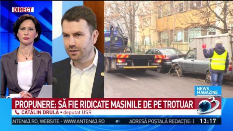 Propunere controversată: Să fie ridicate mașinile de pe trotuar