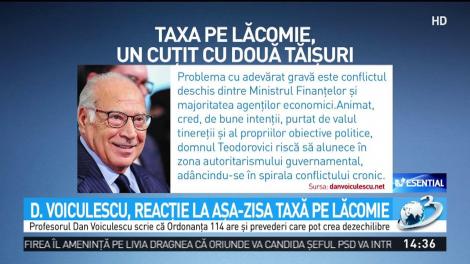 Dan Voiculescu, reacţie la aşa-zisa taxă pe lăcomie